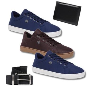 Imagem de Kit Leve Mais po Menos 3 Tênis Masculino + Cinto + Carteira - Bless Ac