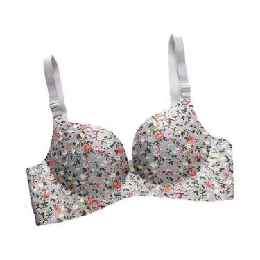 Imagem de Sutiã Sem Costura Com Estampa Floral Para Mulheres, Lingerie Sexy De U