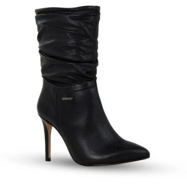 Imagem de Bota Bottero Cano Médio Salto Fino Couro 347004, 37, Preto