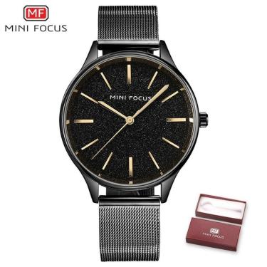 Imagem de Relógio Feminino Mini Focus Mf0044l à Prova D'água Preto