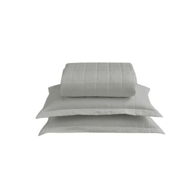 Imagem de Kit Cobre Leito Matelado Dupla Face Soft 3 Peças King 100% Poliéster  - Cinza