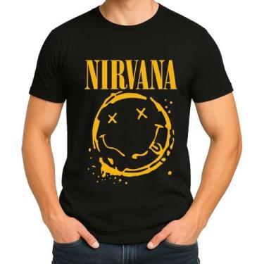 Imagem de Camiseta Camisa Adulto Feminina Masculina Algodão Banda De Rock Nirvan
