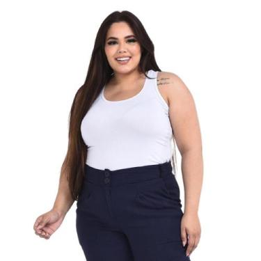 Imagem de Regata Com Alça Cavada Plus Size Lisa Casual - CACHARREL STORE, G4, Br