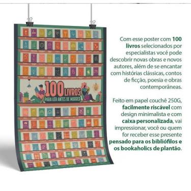 Imagem de Pôster Raspadinha 100 Livros Para Ler Antes De Morrer - DESEMBRULHA