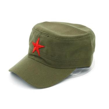 Imagem de Boné Família Castro Retrô Miliar Esquerda Verde Vermelho