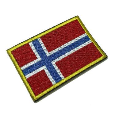Imagem de BP0054T01 Bandeira Noruega Patch Bordado Termo Adesivo - BR44