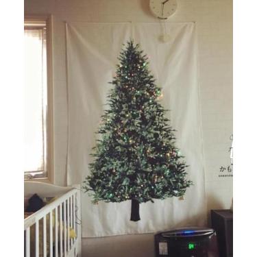 Imagem de Tapeçaria de parede Árvore de Natal Pine Room Aesthetic 100x70cm - yiw