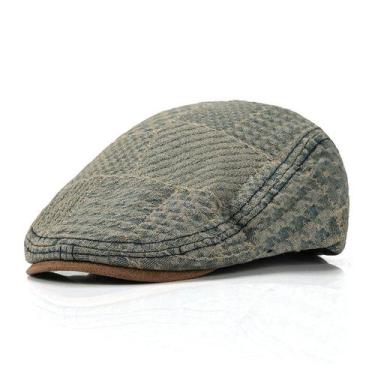 Imagem de Chapéu de jornaleiro Ivy Gatsby com padrão Houndstooth Flat Cap para h