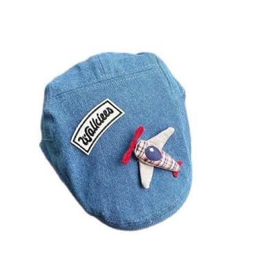 Imagem de Boné jeans liso unissex com adesivo de avião bordado - Yiweisai