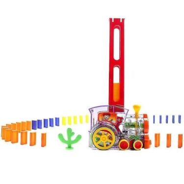 Imagem de Dominós automáticos Train Toy Kids com luzes e música - Gloome Store