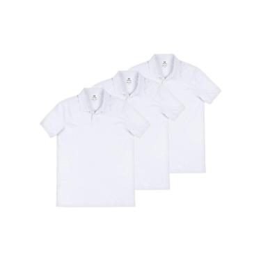 Imagem de Kit com 3 Camisetas Polo Masculina Hering N3a7 Azul Marinho-Masculino