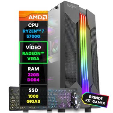 Imagem de Pc Gamer Computador Completo NoLag Amd Ryzen 7, Radeon™ Graphics Vega, 32GB Ram, SSD 1TB, Gabinete RGB