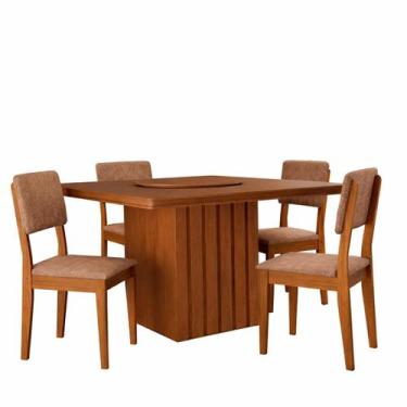 Imagem de Kit Mesa de Jantar Santiago 136 e 4 Cadeiras Córdoba - Loja DoceLar, C