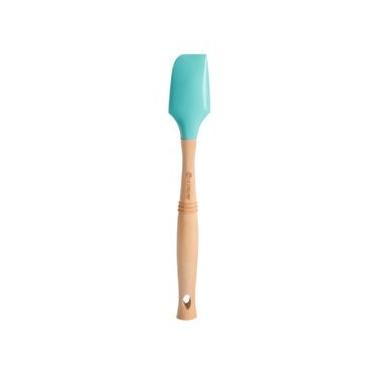 Imagem de ESPÁTULA LE CREUSET VENUS PRO PEQUENA EM SILICONE CABO DE MADEIRA AZUL COOL MINT 93007601496000
