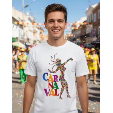Imagem de Camiseta Algodao Carnaval Masculina Branca Mode 15 - Estamparia & Co, 