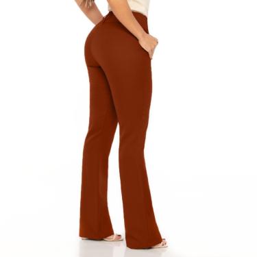 Imagem de Calça Flare De Alfaiataria Terra Cota Essencial-Feminino