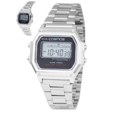 Imagem de Relógio Cosmos Feminino Ref: Os48854e Digital Vintage Prateado