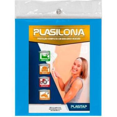 Imagem de Lona de Plástico 5x4m Azul Plasilona Plasitap