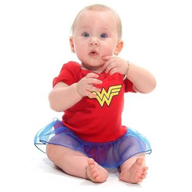 Imagem de Fantasia Mulher Maravilha Bebê Body 0 á 12 Meses - Sulamericana, Verme