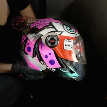Imagem de Capacete LS2 FF358 Tribal Fucsia, 56, Rosa