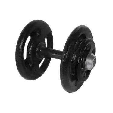 Imagem de Dumbbell Pintado Pegada Emborrachada Academia Fitness 26kg Preto para Musculação Anilhas Fitness