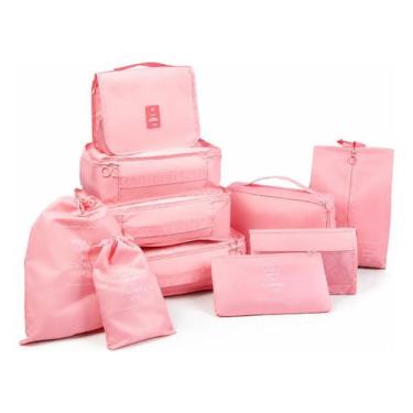 Imagem de Organizador necessaire para mala de viagem kit 10 peças coleção unique
