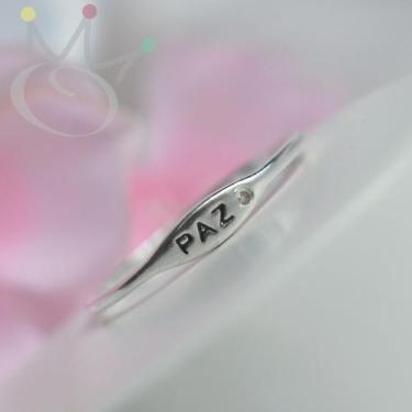 Imagem de Anel Minimalista Ponto de Luz Paz - Prata - Use White - Prata, 19