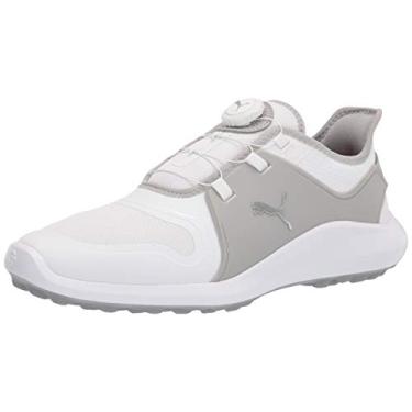 Imagem de PUMA Sapato de golfe masculino Ignite Fasten8 Disc, Puma Branco-puma Prata, cintura alta, 11