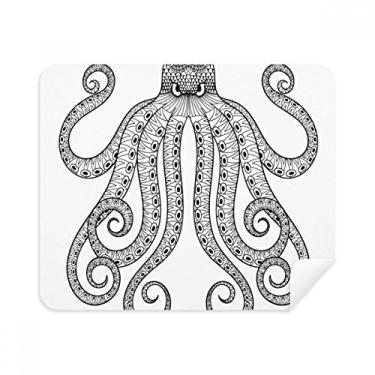 Imagem de Pintura Polvo Oito Pano de Limpeza Preto Limpador de Tela 2 Peças Tecido de Camurça