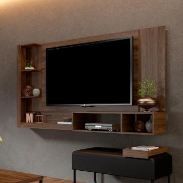 Imagem de Painel de Parede Ganges para TV até 60` com Nicho e Prateleira Madeirado Carraro