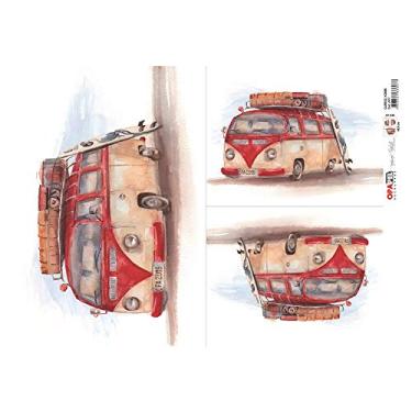 Imagem de Papel para Decoupage Opa Opapel – 2477 – Carro Kombi