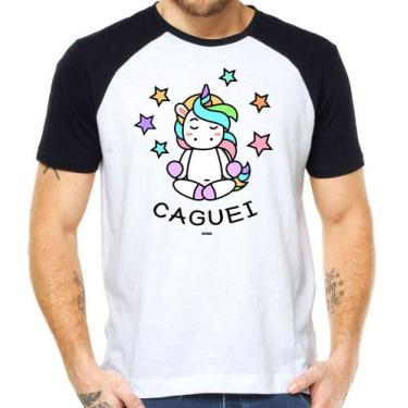 Imagem de Camiseta Unicórnio Cague Camisa Divertida Engraçada Meme - Mago Das Ca