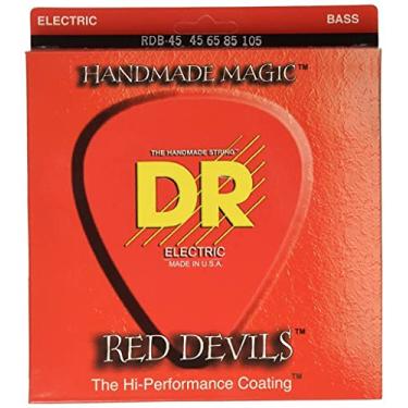 Imagem de DR RDB-45 K3 Red Devils Cordas de baixo revestidas de vermelho - M dio 45-105