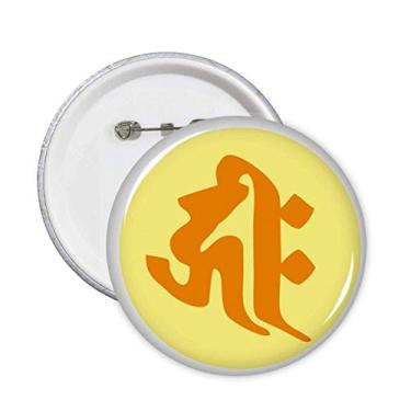 Imagem de Culture Hrih Padrão Redondo Broche Emblema Botão Decoração Acessório 5 peças