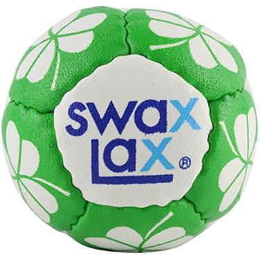 Imagem de SWAX LAX Bola de treinamento de lacrosse – Prática em ambientes internos e externos, menos saltos e rebotes (1 trevo)