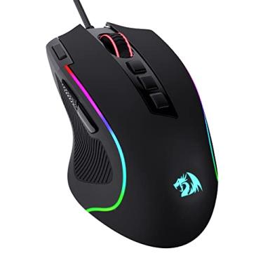 Imagem de Redragon Mouse para jogos M612 Predator RGB, mouse óptico com fio de 8000 DPI com 11 botões programáveis e 5 modos retroiluminados, software compatível com botão de disparo rápido de atalhos DIY