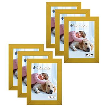 Imagem de Kit 6 Molduras Porta Retrato 15X21 Amarelo