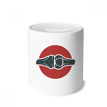 Imagem de DIYthinker Ilustração de corpo humano nas articulações das pernas, caixa de dinheiro, porta-moedas de cerâmica, presente de cofrinho