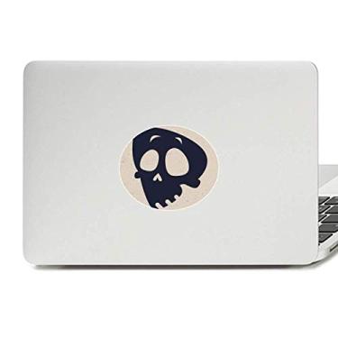 Imagem de Adesivo de notebook com emblema de vinil e caveira Happy Halloween indefeso