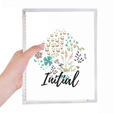 Imagem de Caderno de pintura de plantas com flores coloridas, diário de folhas soltas recarregável