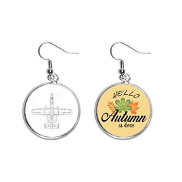 Imagem de Brinco de folha de outono com orelhas militares de aeronaves