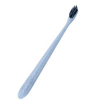 Imagem de Grey990 1 escova de dentes de cerdas macias, cabeça de escova pequena, carvão de bambu, saúde bucal adulto, azul