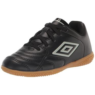 Imagem de Umbro Boy's Classico XI IC Jr. Soccer Indoor Shoe, Black/Gray, 5.5 Little Kid