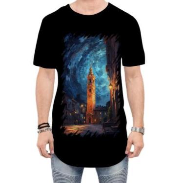 Imagem de Camiseta Longline Torre Do Relógio Van Gogh 1 - Kasubeck Store