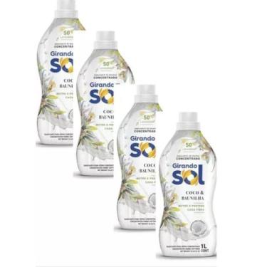 Imagem de Kit com 4 Amaciante Roupa Concentrado Coco & Baunilha 1 Lt - Girando S