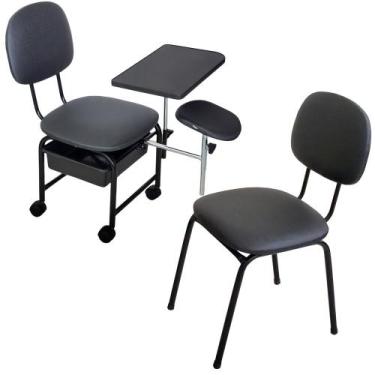 Imagem de Kit Manicure Cirandinha com Cadeira Cliente - For-ty,  PRETO