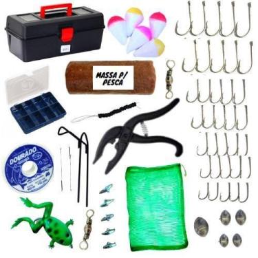 Imagem de Caixa Pescaria Completa Barato Vários Itens + Isca Massa - Sekyped