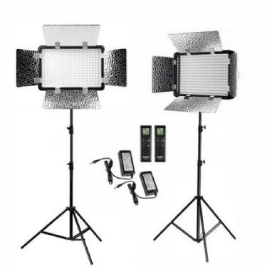 Imagem de Kit Iluminador Led 2 LED1000BI II Controle  2 Tripé Wt807 3m - GREIKA