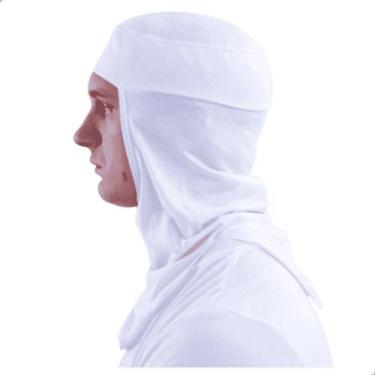Imagem de Touca Ninja Branca Lavável Poliviscose 10 unidades Frigorífico Laticín