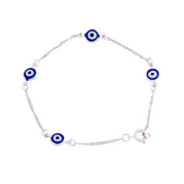 Imagem de Pulseira Amuleto com Olho Grego Azul Proteção Contra Inveja - Sunshine